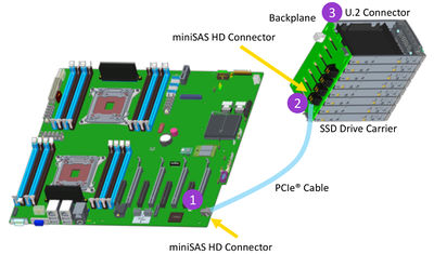 Basic PCI Express SSD Topology – 3 Connector