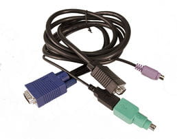 Kabelsatz für KVM-Switch 3m (1x VGA / 1x USB) Fokus