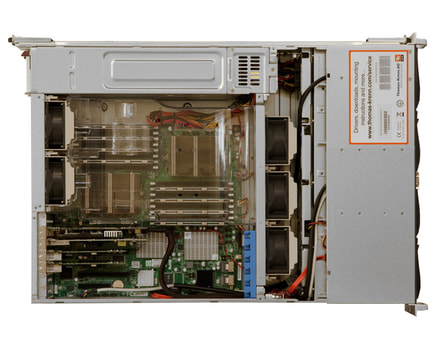 3U AMD Dual-CPU RA2316 Server - Internal view